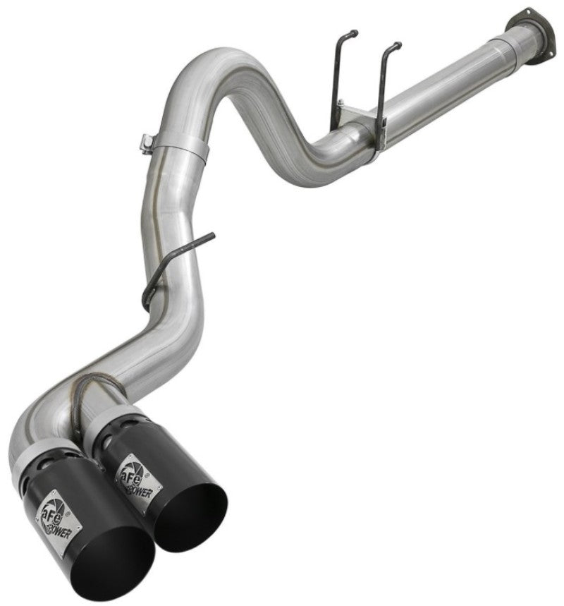 aFe Power 11-14 Ford F250/F350 6.7L Diesel Rebel XD 4in 409 SS DPF-Back Exhaust System - Black Tips DPF Back aFe