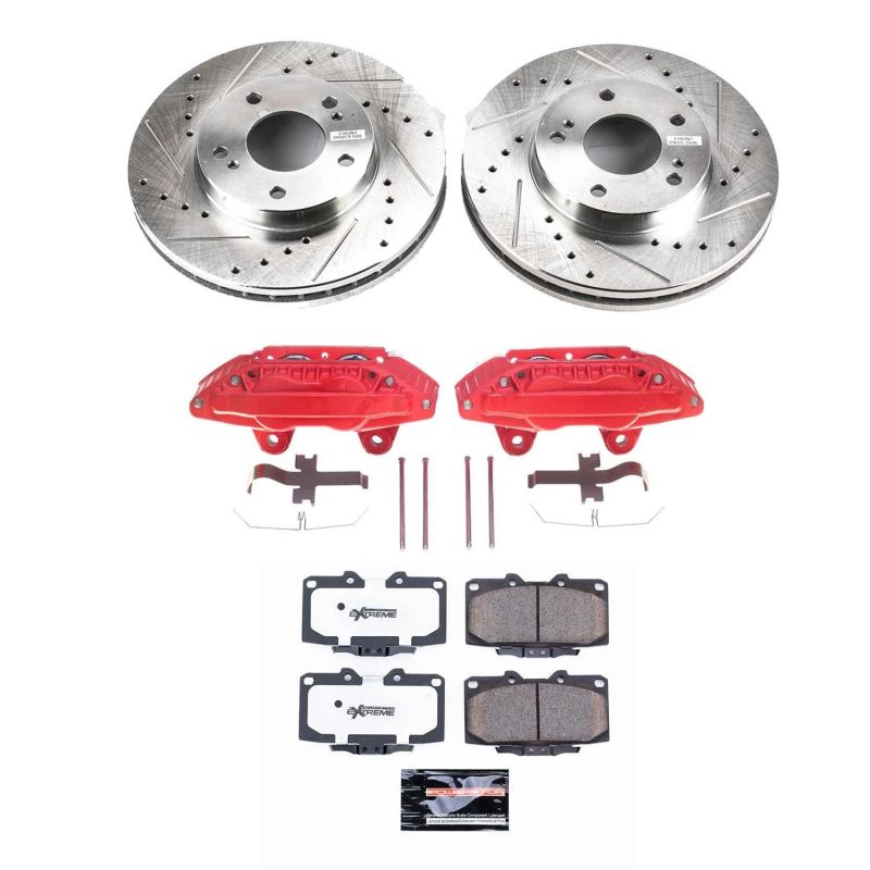 Power Stop 89-92 Nissan 300ZX Front Z26 Street Warrior Brake Kit w/Calipers Brake Kits - Performance D&S PowerStop