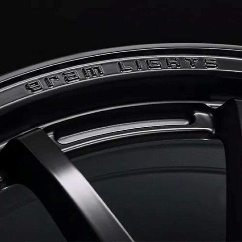 Gram Lights 57NR LIMITED II 18x9.5 +45 5-120 Semigloss Black Wheel w/ Black Cap/Stickers/Air Valve Wheels - Cast Gram Lights