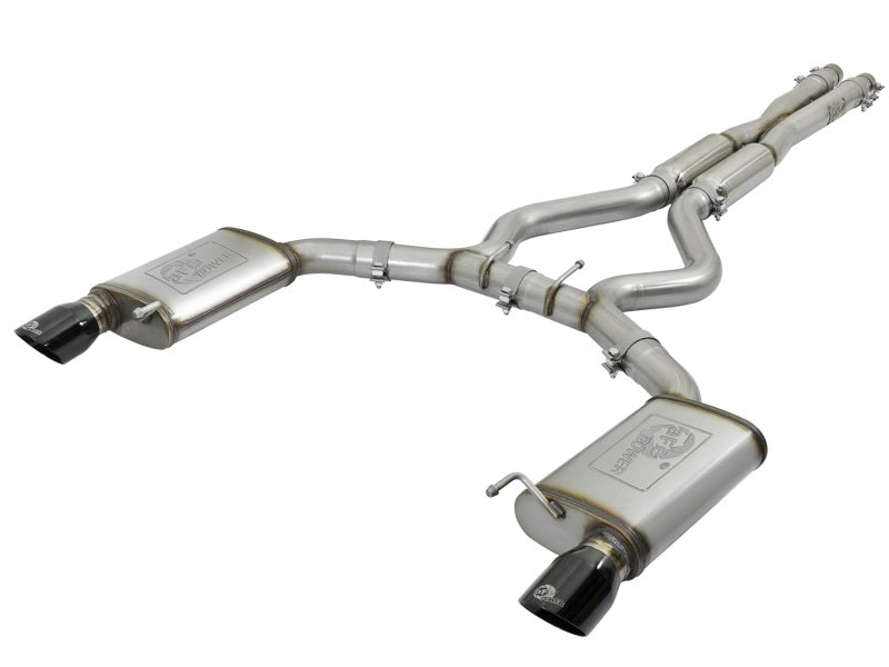 aFe MACHForce XP 3in 304 SS Loud Tone Cat-Back w/ Black Tips 15-17 Ford Mustang V6-3.7L/V8-5.0L Catback aFe