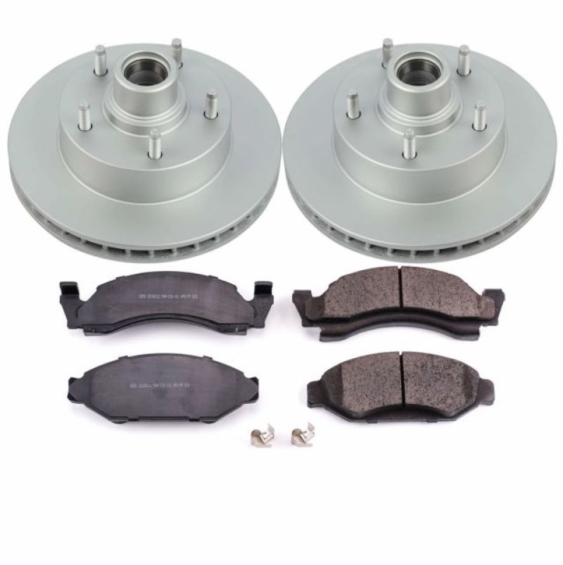 Power Stop 1986 Ford E-150 Front Z17 Evolution Geomet Coated Brake Kit Brake Kits - Performance Blank PowerStop