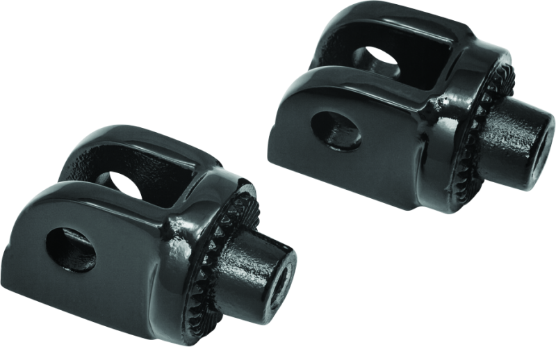 Kuryakyn Splined Adapter Mount Gloss Black Footpegs Kuryakyn