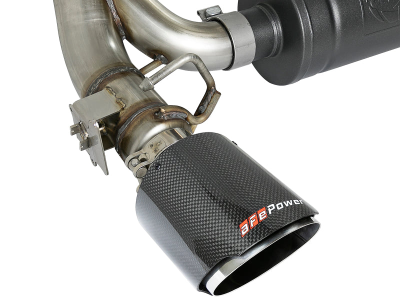 aFe Takeda 3in 304 SS Cat-Back Exhaust System w/ Carbon Fiber Tips 16-18 Ford Focus RS I4-2.3L (t) Catback aFe