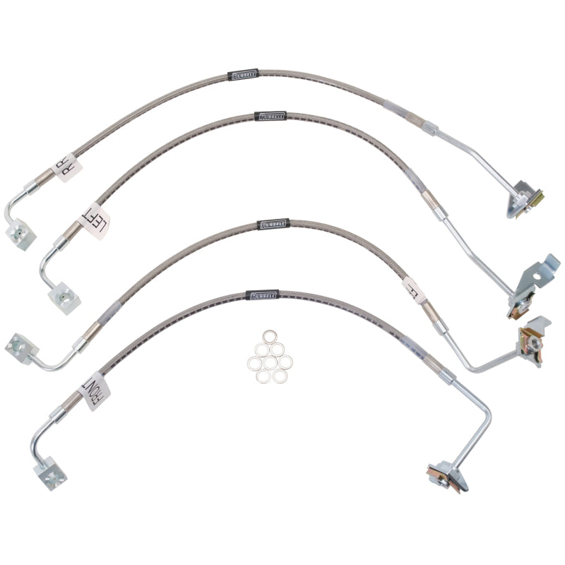 Russell Performance 07-08 Jeep Wrangler JK with 4in Lift Brake Line Kit Brake Line Kits Russell