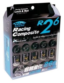 Project Kics 12X1.50 Black R26 Lug Nuts - 16+4 Lug Nuts Project Kics