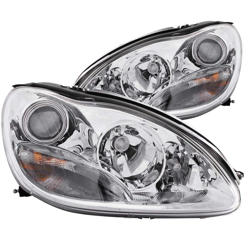 ANZO 2000-2005 Mercedes Benz S Class W220 Projector Headlights Chrome Headlights ANZO