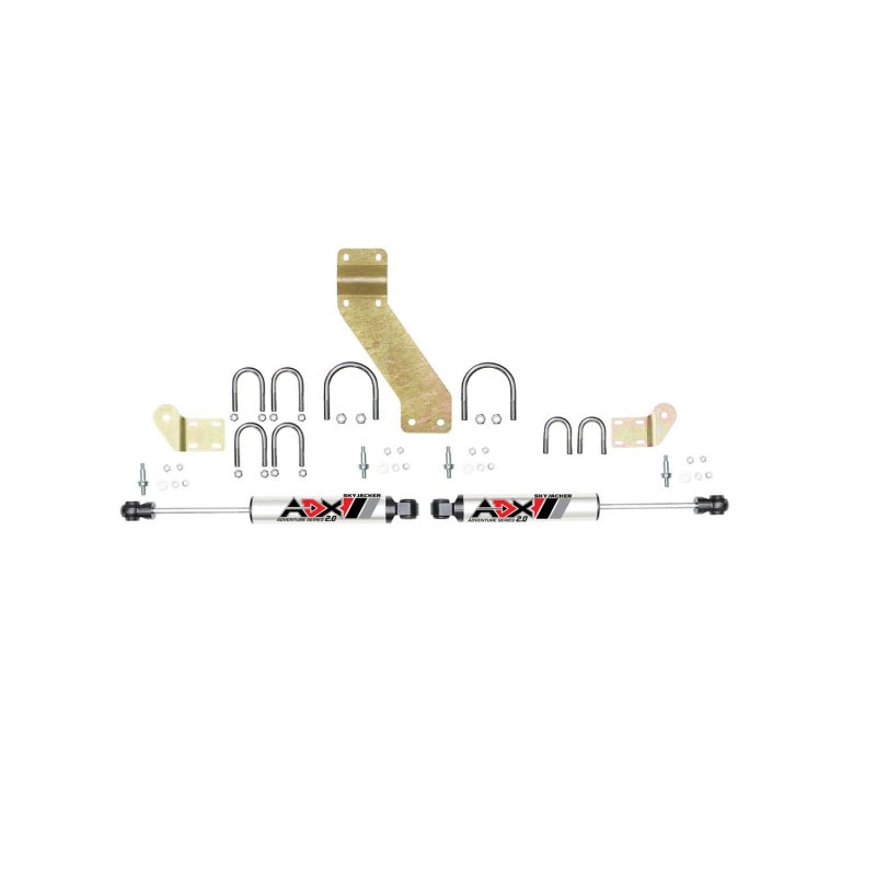 Skyjacker 66-77 Ford Bronco 4WD ADX 2.0 Dual Stabilizer Kit w/ CNC Machined Polished Alum. Cylinders Steering Dampers Skyjacker