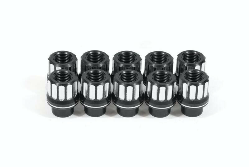 BMR Lug Nut Kit 14mm x 1.50 RH Conical 12-pt Aluminum (Set of 10) - Black Anodized Hardware Kits - Other BMR Suspension