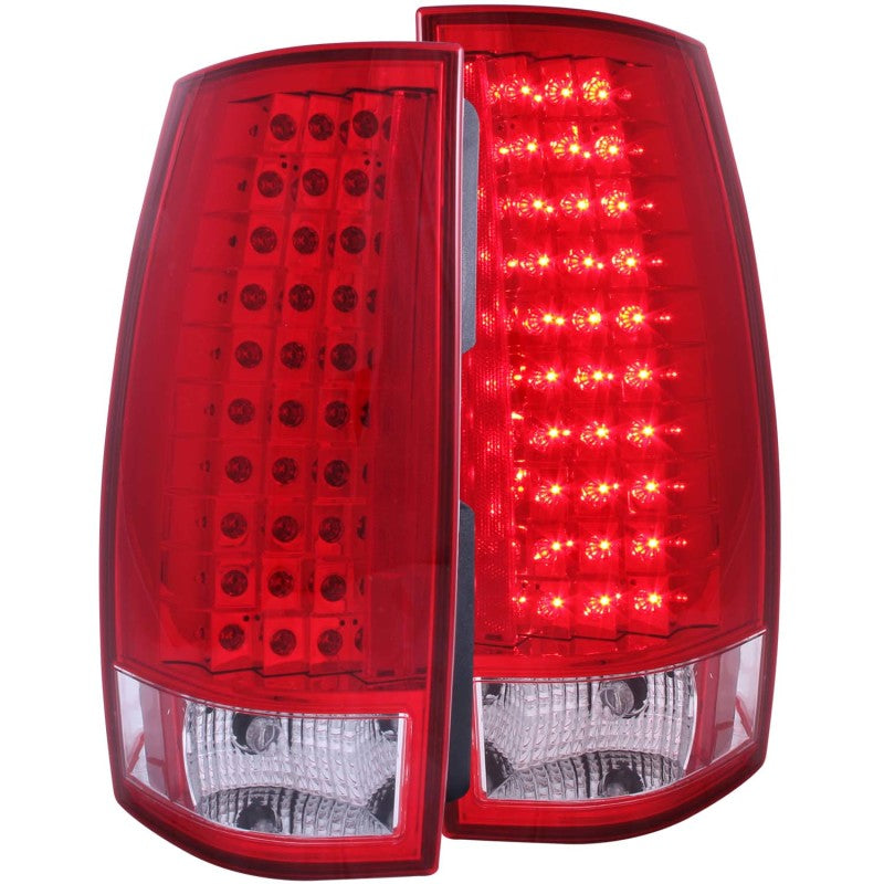 ANZO 2007-2014 Chevrolet Suburban LED Taillights Red/Clear G4 Tail Lights ANZO