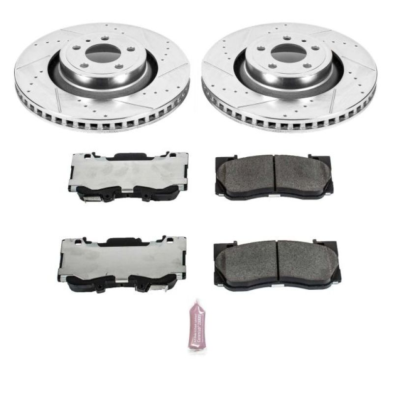 Power Stop 15-19 Ford Mustang Front Z26 Street Warrior Brake Kit Brake Kits - Performance D&S PowerStop