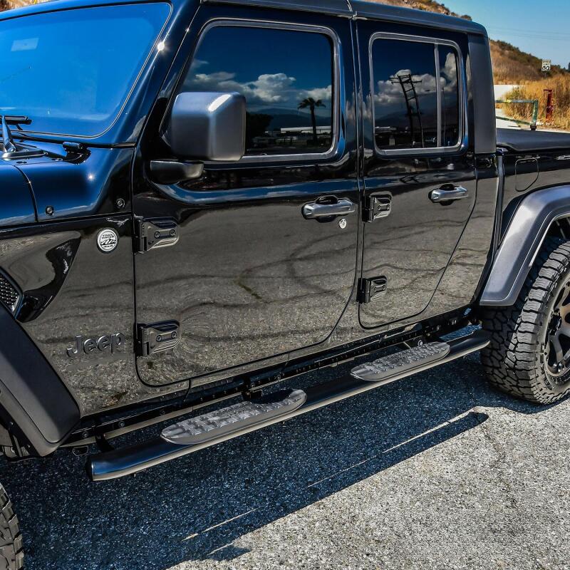 Westin 20-22 Jeep Gladiator PRO TRAXX 4 Oval Nerf Step Bars - Black Nerf Bars Westin