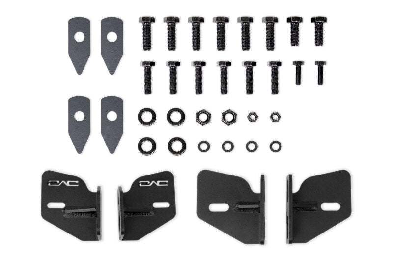 DV8 Offroad 21-25 Ford Bronco Frame Horn Reinforcement Brackets Bumpers - Steel DV8 Offroad