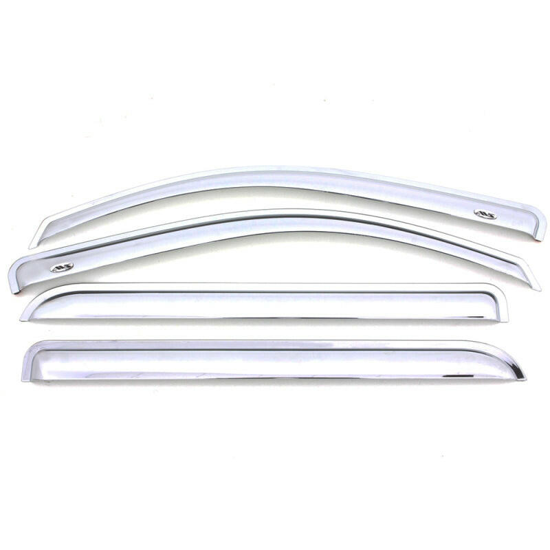 AVS 15-18 Cadillac Escalade ESV Ventvisor Outside Mount Front & Rear Window Deflectors 4pc - Chrome Wind Deflectors AVS