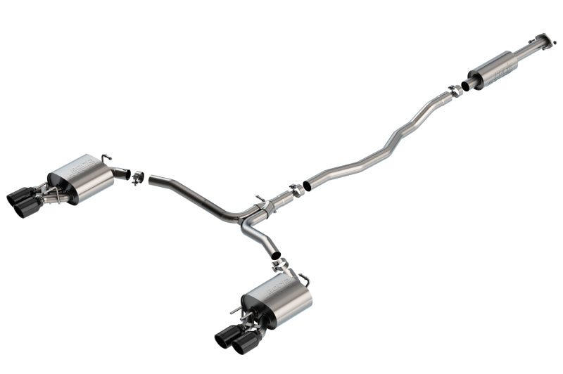 Borla 18-20 Toyota Camry XSE 3.5in Tip Dual Split Rear Exit Cat Back S-Type Exhaust Black Chrome Catback Borla