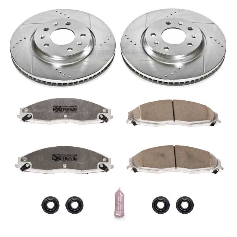 Power Stop 03-05 Cadillac CTS Front Z26 Street Warrior Brake Kit Brake Kits - Performance D&S PowerStop