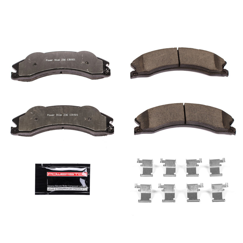 Power Stop 2011 Chevrolet Silverado 2500 HD Front or Rear Z36 Truck & Tow Brake Pads w/Hardware Brake Pads - Performance PowerStop