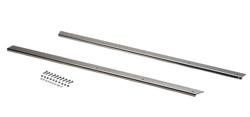 Kentrol 87-95 Jeep Wrangler YJ Rocker Guards Pair - Polished Silver Body Armor & Rock Rails Kentrol