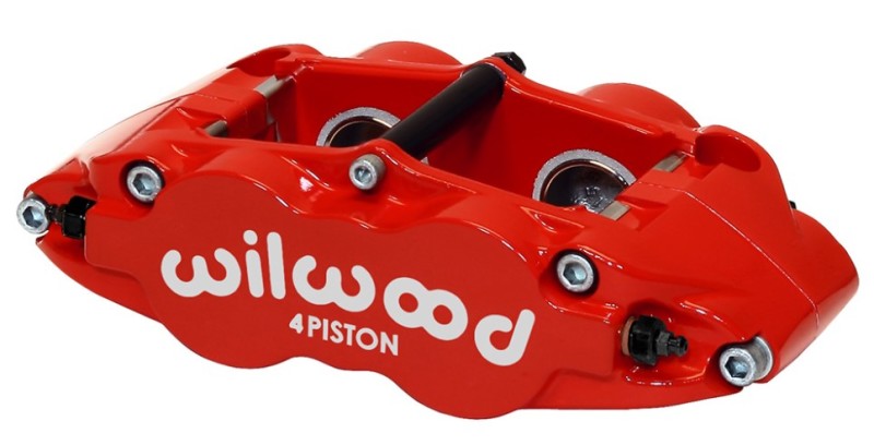 Wilwood Caliper-Narrow Superlite 4R - Red 1.12/1.12in Pistons 1.10in Disc Brake Calipers - Perf Wilwood