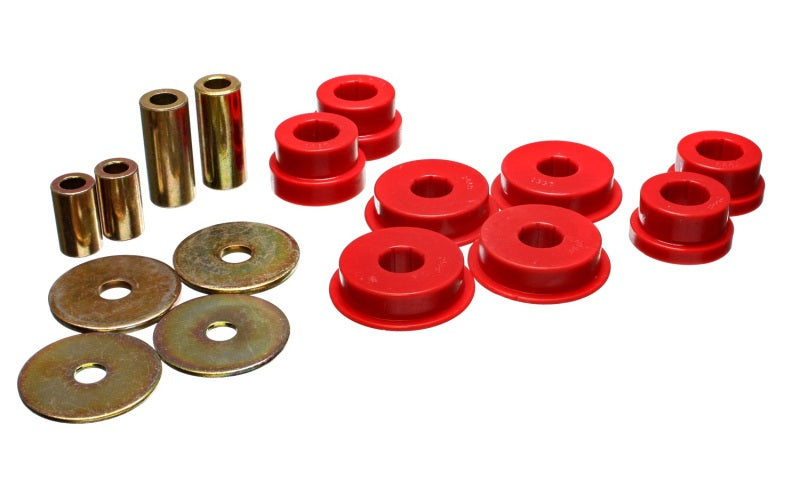 Energy Suspension 03-05 Mitsubishi Lancer EVO 8 Red Rear Differential / Mustache Bar Bushing Set Bushing Kits Energy Suspension