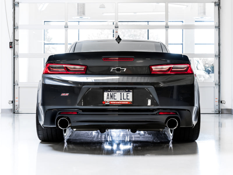 AWE Tuning 16-19 Chevrolet Camaro SS Axle-back Exhaust - Track Edition (Chrome Silver Tips) Axle Back AWE Tuning