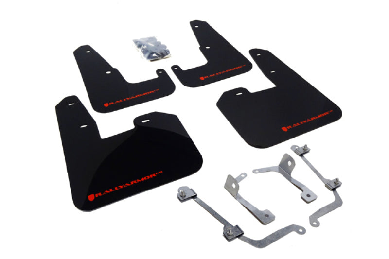Rally Armor 08-11 Subaru STI (Hatch Only) / 11-14 WRX (Hatch Only) Black UR Mud Flap w/Red Logo Mud Flaps Rally Armor