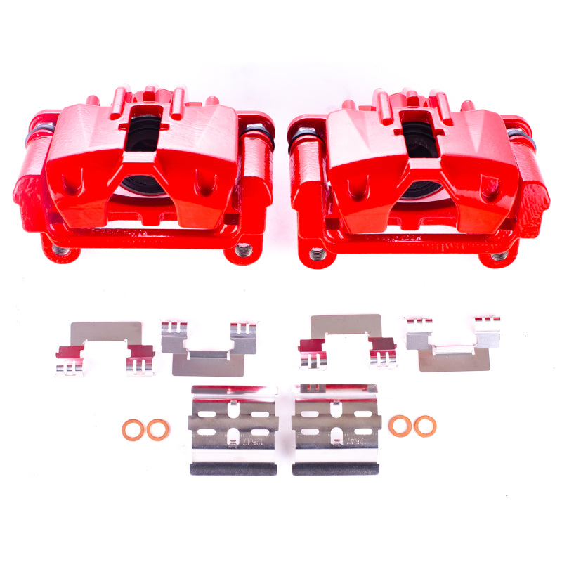 Power Stop 06-09 Cadillac XLR Rear Red Calipers w/Brackets - Pair Brake Calipers - Perf PowerStop