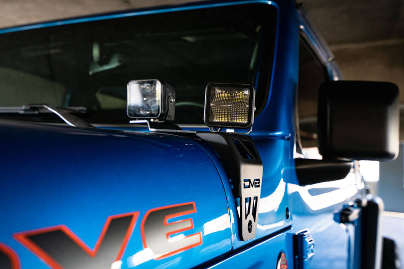 DV8 Offroad 20-22 Jeep JL 392/ Jeep JT Mojave Edition Dual Pod Light Mounts Light Mounts DV8 Offroad