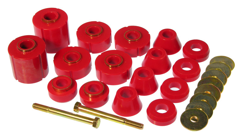 Prothane 75-79 GM 1/2 / 3/4 / 1T 2/4wd Body Mount - Red Bushing Kits Prothane