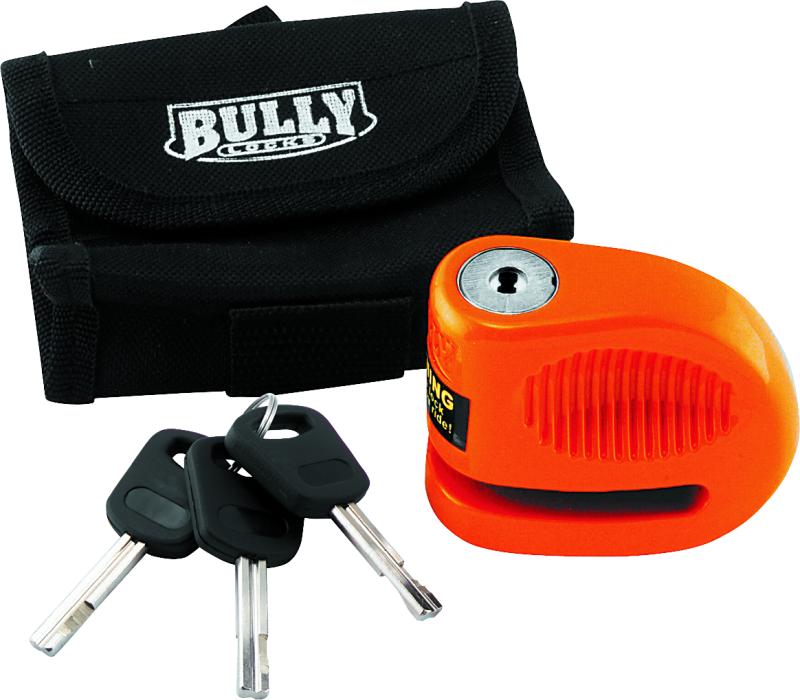 Bully Lock Disc Orange w/ Pouch - 5.5mm Security Locks BikeMaster