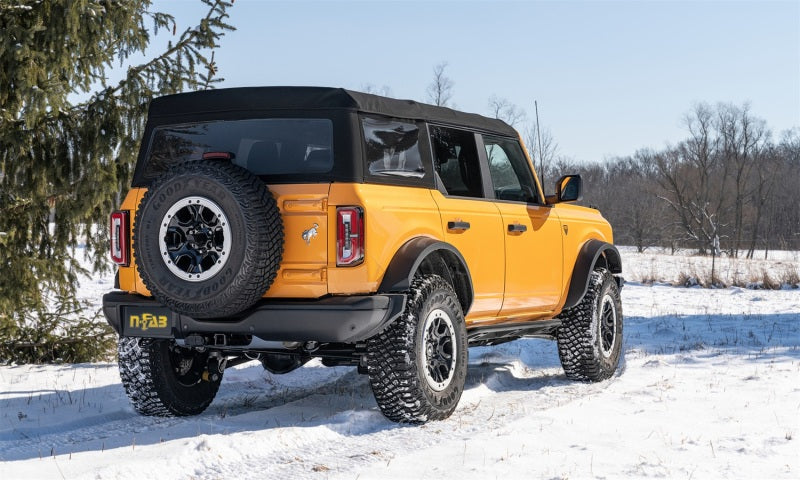 N-Fab Trail Slider Steps 2021 Ford Bronco 4 Door - Textured Black Body Armor & Rock Rails N-Fab