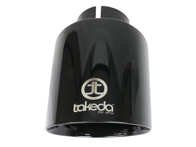 aFe Takeda Universal Exhaust Tip 2-1/2 IN Inlet x 4-1/2 IN Outlet x 7 IN L- Black Tips aFe