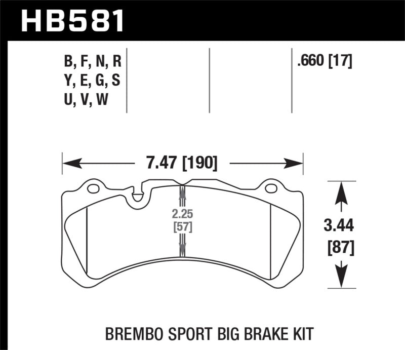 Hawk Brembo Rear BBK DTC-60 Brake Pads Brake Pads - Racing Hawk Performance