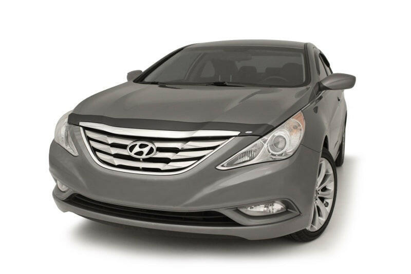 AVS 11-14 Hyundai Sonata Aeroskin Low Profile Acrylic Hood Shield - Smoke Hood Deflectors AVS