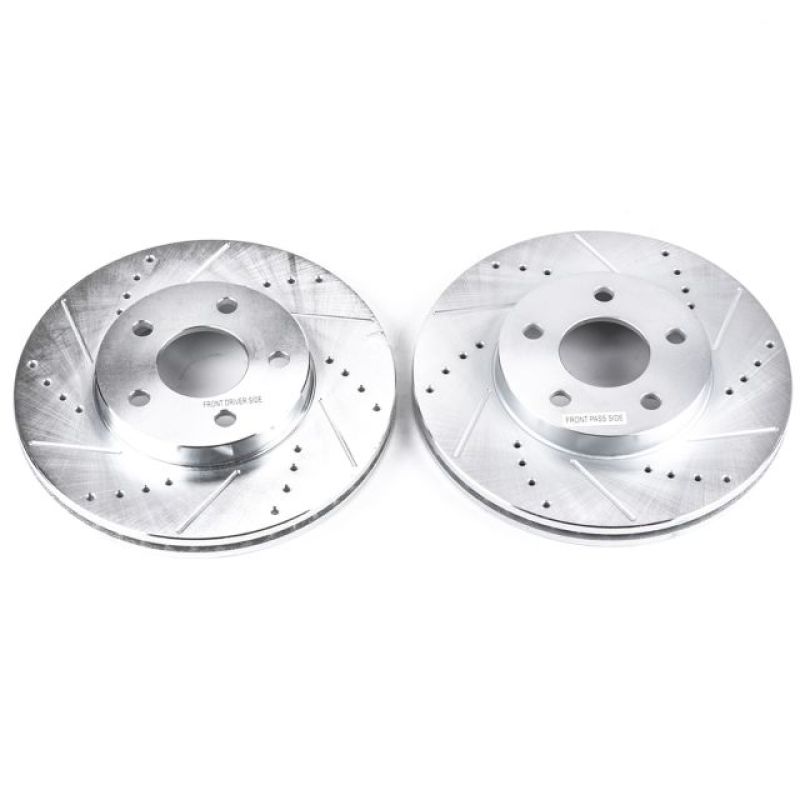 Power Stop 07-10 Chevrolet Cobalt Front Evolution Drilled & Slotted Rotors - Pair Brake Rotors - Slot & Drilled PowerStop