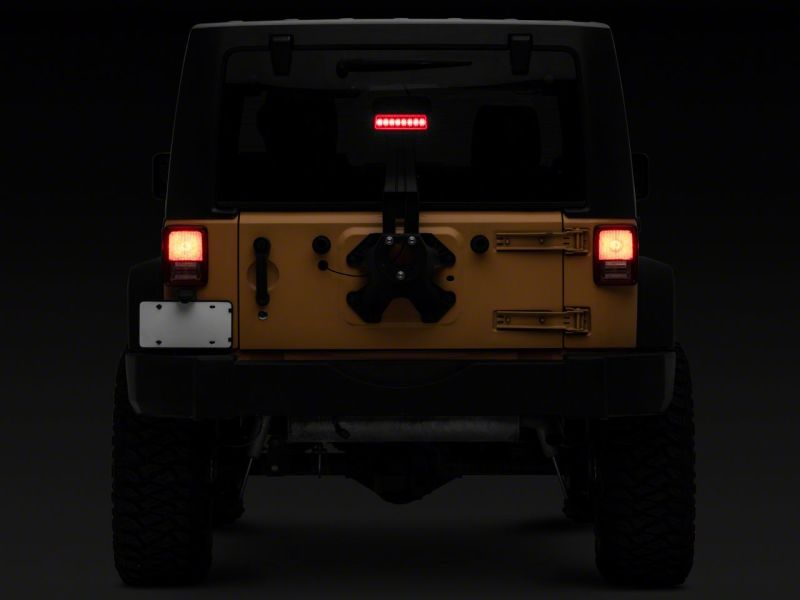 Raxiom07-18 Jeep Wrangler JK Axial Series Hyper Flash LED Third Brake Light- Red Brake Lights Raxiom