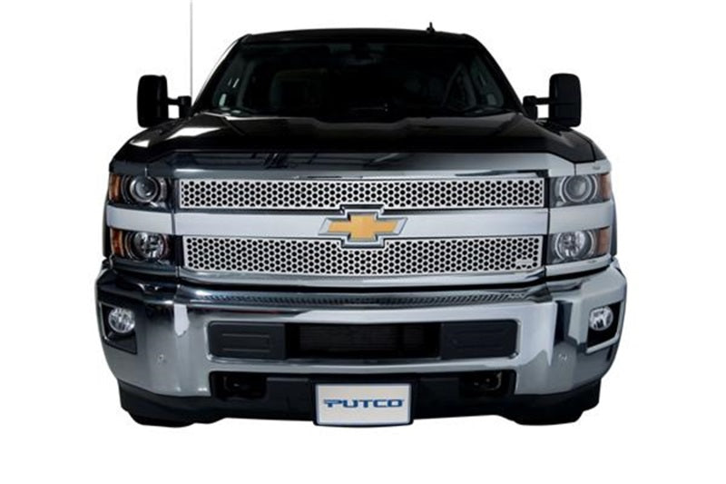 Putco 15-19 Chevy Silverado HD Punch Stainless Steel Grilles Grilles Putco