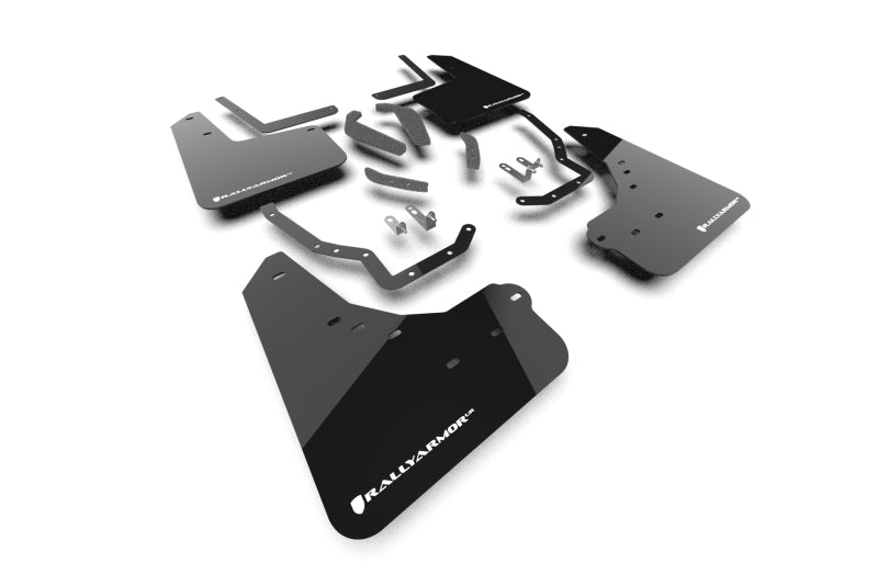 Rally Armor 2025+ Toyota 4Runner Black UR Mud Flap w/ White Logo Mud Flaps Rally Armor