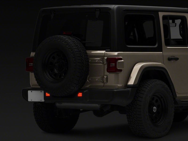 Raxiom 18-23 Jeep Wrangler JL Moab Rubicon Sahara Axial LED Rear Bumper Reflector Lights- Smoked Light Bars & Cubes Raxiom