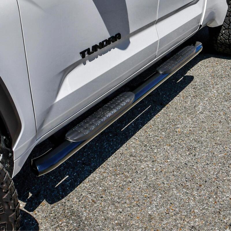 Westin 2022 Toyota Tundra Double Cab PRO TRAXX 4 Oval Nerf Step Bars - Black Nerf Bars Westin