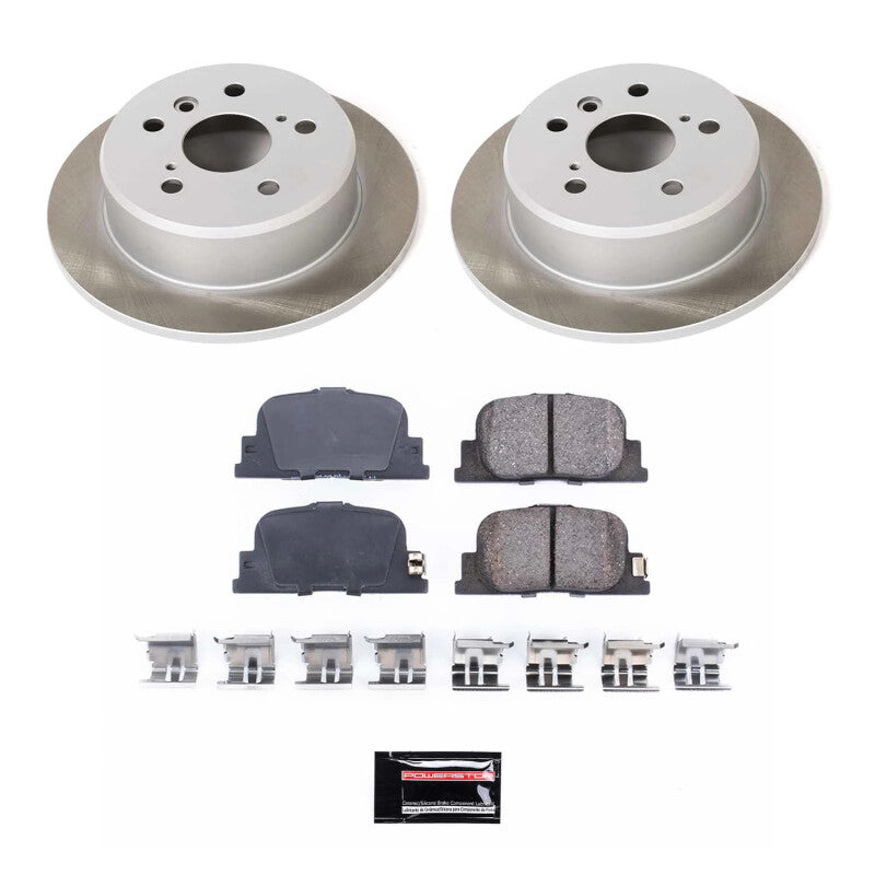 Power Stop 00-01 Toyota Camry Rear Semi-Coated Rotor Kit Brake Kits - Performance Blank PowerStop
