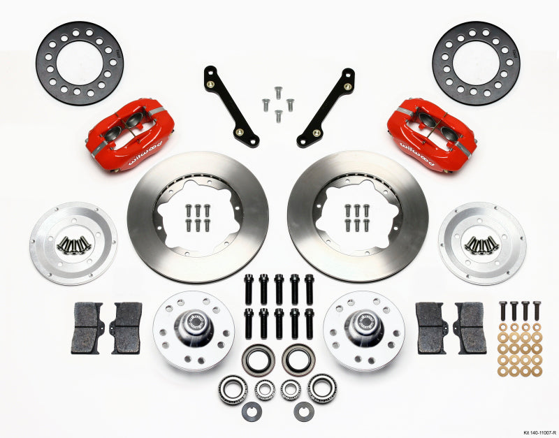 Wilwood Forged Dynalite Front Kit 11.00in Red 70-78 Camaro Big Brake Kits Wilwood