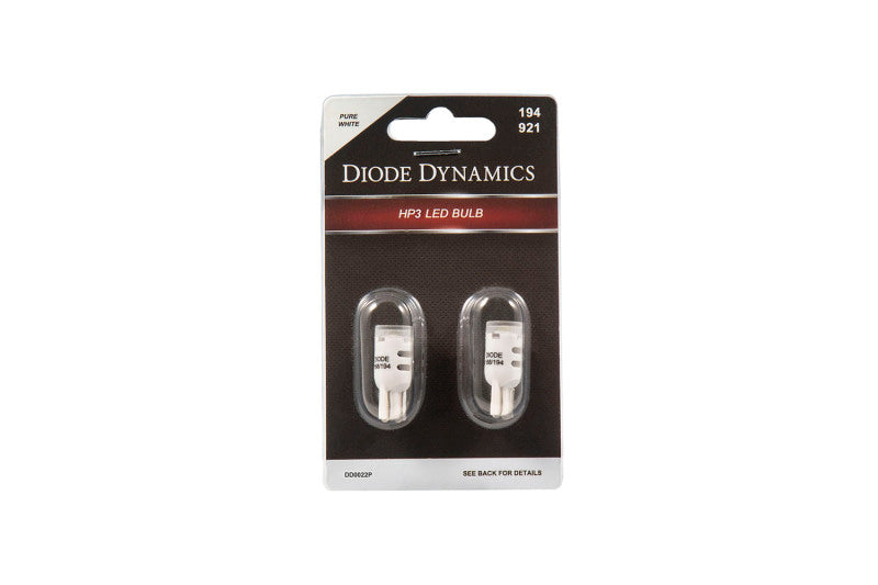 Diode Dynamics 194 LED Bulb HP3 LED Pure - White Short (Pair) Bulbs Diode Dynamics