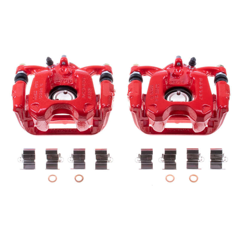 Power Stop 16-18 Fiat 500X Rear Red Calipers w/Brackets - Pair Brake Calipers - Perf PowerStop