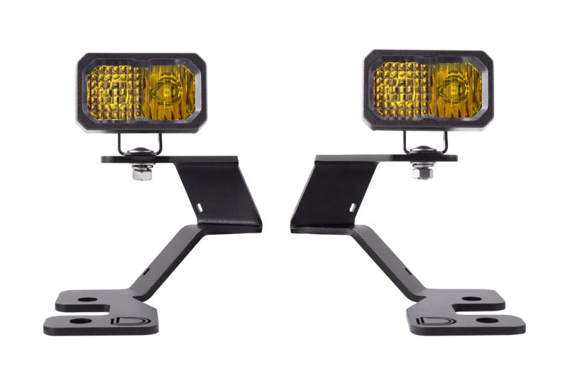 Diode Dynamics 2021 Ford Bronco Stage Series 2in LED Ditch Light Kit - Sport Yellow Pro Combo Light Accessories and Wiring Diode Dynamics