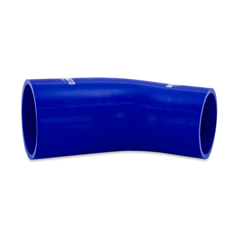 Mishimoto Silicone Reducer Coupler 45 Degree 2.25in to 2.5in - Blue Silicone Couplers & Hoses Mishimoto