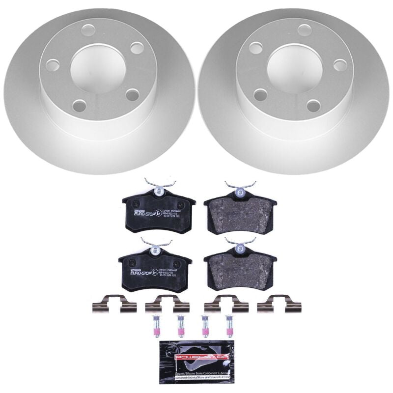 Power Stop 98-04 Audi A6 Rear Euro-Stop Brake Kit Brake Kits - OE PowerStop