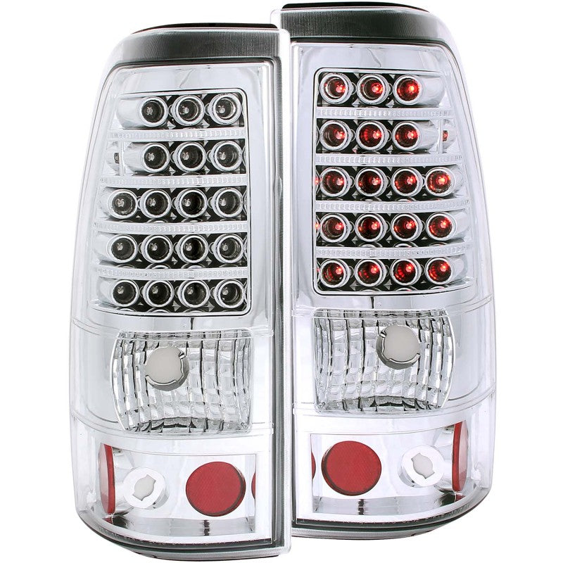 ANZO 2003-2006 Chevrolet Silverado 1500 LED Taillights Chrome Tail Lights ANZO