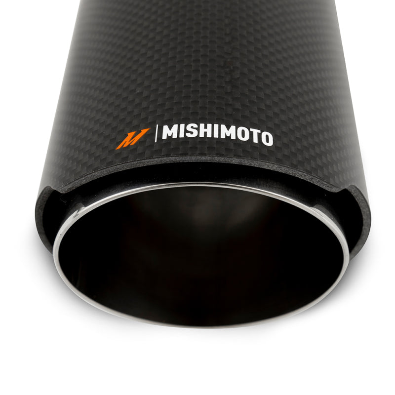 Mishimoto Carbon Fiber Muffler Tip 3in Inlet 4in Outlet Polished Muffler Mishimoto