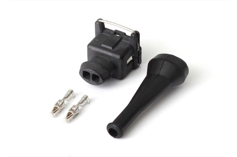 Haltech Bosch EV1 (Square) 2 Pin Junior Timer Female Connector Plug & Pins Wiring Connectors Haltech