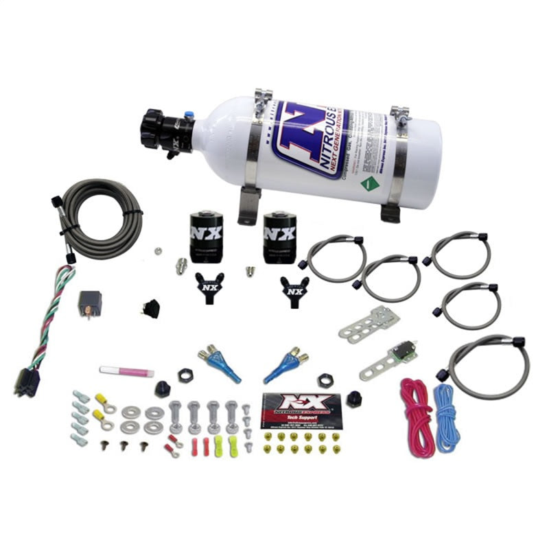 Nitrous Express Dual Nozzle Sport Compact Nitrous Kit (35-50-75HP) w/5lb Bottle Nitrous Systems Nitrous Express